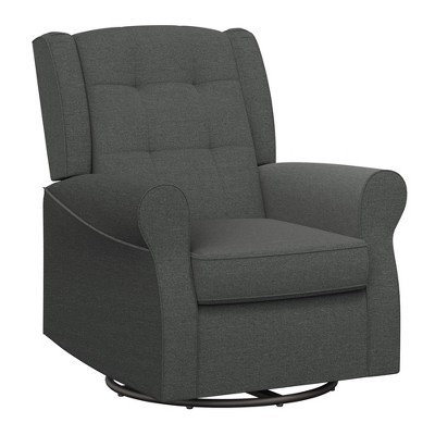 Baby Relax Eden Nursery Tufted Wingback Gliding Chair - Gray