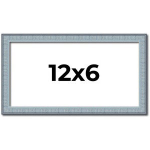 PosterPalooza | Panoramic Textured Blue Picture Frame - UV Acrylic, Foam Board Backing, Hanging Hardware - 1 of 4