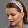 Unique Bargains Women's Bling Crushed Turquoise Rhinestone Wide Edge Hairband 4.72"x1.65" 1Pc - 2 of 4