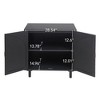 LOVSON 29.72"L Modern and stylish storage cabinet with adjustable shelves, metal pulls and double doors, suitable for bedroom, living room,Black - 4 of 4
