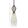 Toltec Lighting Zilo 1 - Light Pendant in  Dark Granite with 5.5" Natural Fusion Shade - 2 of 2
