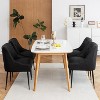 DYHOME Modern Dining Chairs Set of 4, Mid Century Kitchen Dining Chairs with 5.12” Cushions, Upholstered Dining Chairs with Back Pull Rod - 2 of 4
