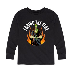 Boys' - Disney Villains - Hades I Bring The Fire Long Sleeve Graphic T-Shirt - 1 of 4