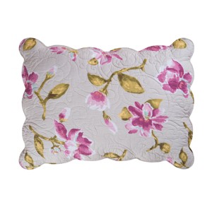 C&F Home 20" x 26" Liliann Purple Green Floral Cotton Standard Sham - Machine Washable - 1 of 4