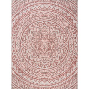 Courtyard CY8734 UV & Stain Resistant Non-Shedding Power Loomed Indoor/Outdoor Rugs - Safavieh - 1 of 4