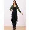 INSPIRE CHIC Women's Stand Collar Zip Up Mesh Sheer Lace Bomber Jacket - 3 of 4