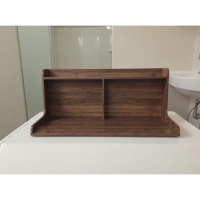 Washer Dryer Countertop, Wood Laundry Countertop with 2.75" h Edge Rails, Waterproof Washer Dryer, Cover with Anti-Slip Pads