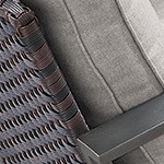 beige cushion/brown wicker