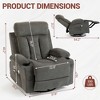 Bosmiller Rocker Recliner Chair with Vibration Massage and Heat, 360° Swivel Rocking, Ergonomic Lounge Chair with Side Pocket, Cup Holders - 2 of 4