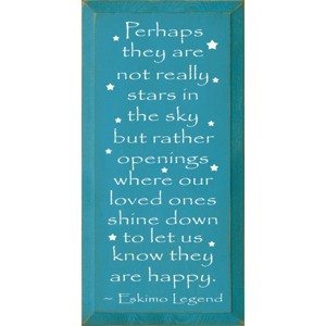 Slickblue Wood Memorial Sign – Loved Ones Watching From Stars Quote – Rustic Decor Accent – 9x18, Color Options - 1 of 3