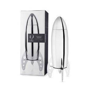 Viski Rocket Cocktail Shaker with Strainer Bar Set, Martini Shaker, Mixed Drink Shaker, Stainless Steel Cocktail Shaker, Bartending Tools, 24oz - 1 of 4
