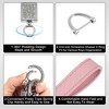 Unique Bargains Faux Leather Rhinestones Anti-Lost D-Ring 360 Rotatable Car Fob Keychain 1 Pc - 3 of 4