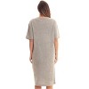 Just Love Womens Nightgown - Short Sleeve Henley Oversized Sleepwear Gown - 3 of 3