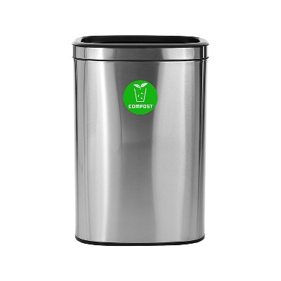 27 Gal. Stainless Steel Open Top Kitchen Trash Can ALP475-27