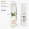 Vlsrka 360° Rotating Jewelry Cabinet with Lights, 63" Lockable Mirror Armoire Organizer Stand with Storage - 2 of 4