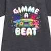 - Trolls - Gimme A Beat Branch and Poppy Graphic Short Sleeve Fleece Dress - 2 of 3