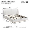Christopher Knight Home Modern Boucle Upholstered Platform Bed with Headboard and Wing Side - 3 of 4
