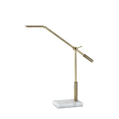 LED Vera Desk Lamp Antique Brass (Includes LED Light Bulb) - Adesso