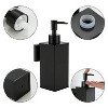 LunaLulinlk Refillable Wall Mounted, Metal Rustproof Black Hand Soap Dispenser for Bathroom Kitchen Home Hotel Bath 240 ML - 4 of 4