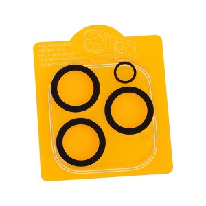 Unique Bargains Cell Phone Camera Cover 5H Glossy Camera Protector Glass Translucent & Black 1 Pcs - 1 of 4