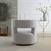 Modern Swivel Accent Chair with Soft Upholstery,Compact Swivel Chair,Comfortable Barrel Chair for Living Room Reading Corner-Maison Boucle - 3 of 4