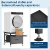 Washer Dryer Pedestals with Pullout Shelf and Drawer,29" Heavy Duty Metal Laundry Pedestal,Washing Machine Stand with Adjustable Feet,850lbs Capacity - 4 of 4