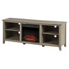 HOMCOM Electric Fireplace Mantel TV Stand, Media Console Center Cabinet with 2 Shelves, 4 Cable Management Holes and Fits up to 65" TV - 4 of 4