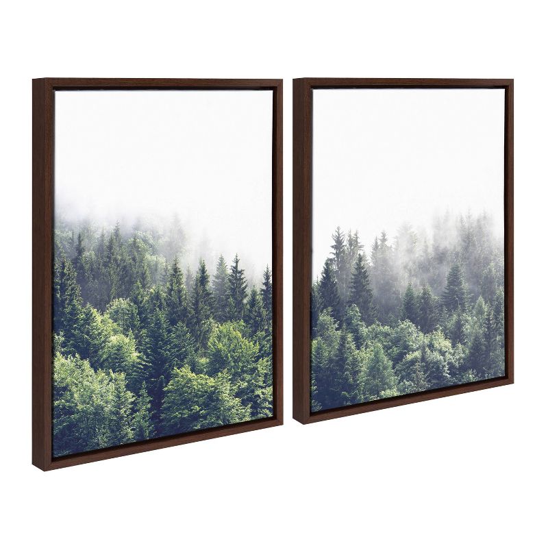 (Set of 2)  Sylvie Foggy Day Framed Canvas Set by Creative Bunch - Kate & Laurel All Things Decor, 2 of 6