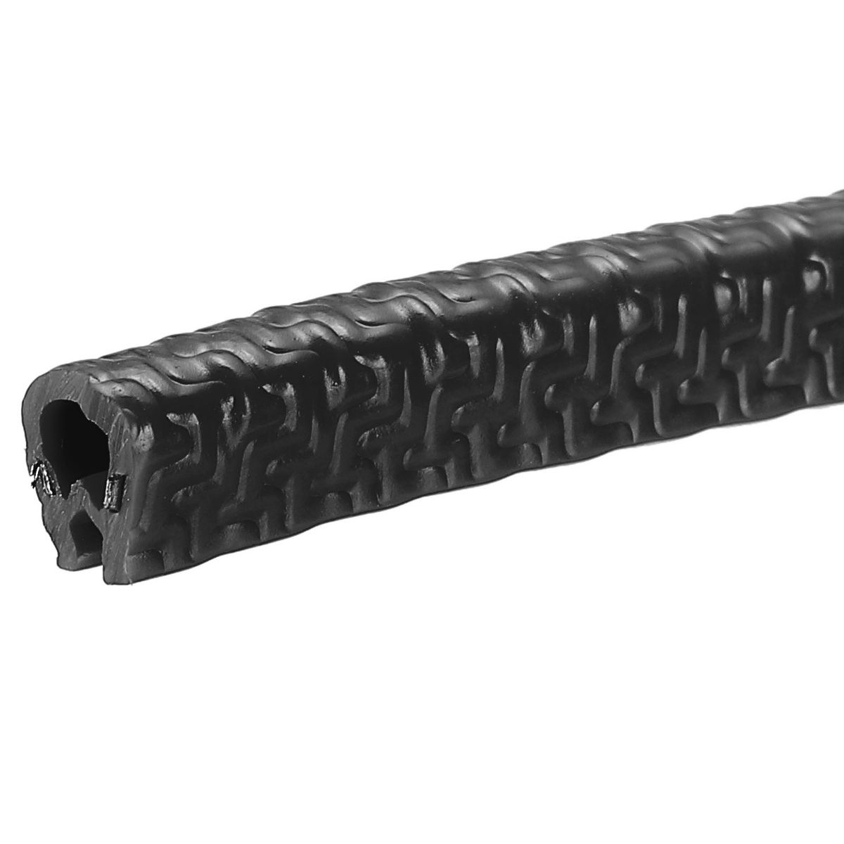 Unique Bargains Rubber Weather-Proof U Shape Edge Protector with Steel Clips