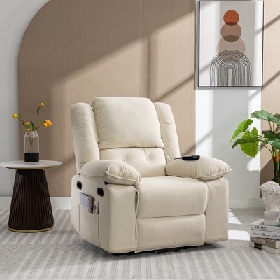 Power Lift Massage Recliner Chair for Elderly with Adjustable Massage & Heating, Side Storage Pockets, Retractable Armrests for Living Room