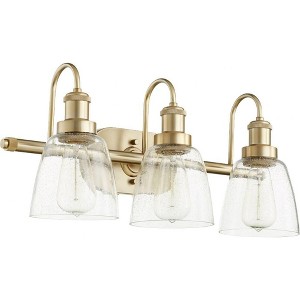 Quorum Lighting 3 - Light Vanity in  Aged Brass - 1 of 1