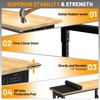 96" Adjustable Workbench, 5000 Lb Capacity Heavy-Duty Work Bench Table with Power Outlet & Pegboard, Rubber Wood Top Garage Work Table for Workshop - 3 of 4