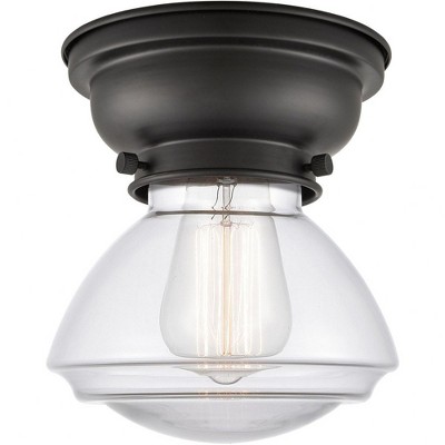 Olean-1 Light Flush Mount in Industrial Style-6.75 Inches Wide by 6.4 Inches High
