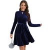 Clearlove Vintage Inspired Velvet Wrap Cocktail Dress Women’s Elegant Evening Gown for Holiday Parties - 3 of 4