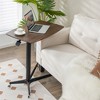 Costway Mobile Standing Desk Pneumatic Adjustable Overbed Table Rolling Laptop Cart - 2 of 4