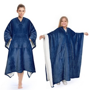 Tirrinia Fleece Wearable Blanket Super Soft Comfy Plush Fleece  for Women Men Throw Wrap Cover Indoors or Outdoors , 55''x 80'' - 1 of 4