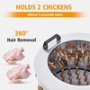 Chicken Plucker Machine, Stainless Steel Poultry Plucker with Rubber Fingers for Farms and Restaurants - 3 of 4