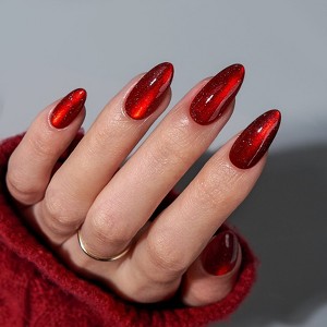 BTArtboxnails Mystic Ruby Almond Nails - Press On Nails - 1 of 4