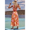 Womens Smocked Midi Dress Summer Ruffle A Line Long Flowy Dresses Cute Sleeveless Beach Sundress - 3 of 4