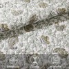 Sapphtopaz 6 Piece Bedding Quilt Set Floral Print Pattern Contrasting Colors Reversible Quilt Set with Throw Pillows - 4 of 4