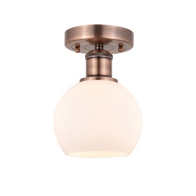 Athens - 1 Light Semi-Flush Mount In Industrial Style-8.88 Inches Tall and 6 Inches Wide