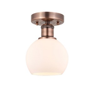 Athens - 1 Light Semi-Flush Mount In Industrial Style-8.88 Inches Tall and 6 Inches Wide - 1 of 1