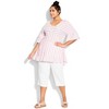Avenue Women's Plus Size Hattie Stripe Tunic - 3 of 4