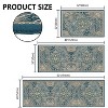 Kitchen Rugs 3 Piece Set,Non Slip Machine Washable Kitchen Mats,Boho Vintage Kitchen Carpet - 3 of 4