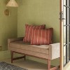 2pk Square Cotton Woven Stripe Throw Pillows Rust/Ivory- Threshold™ - 2 of 4