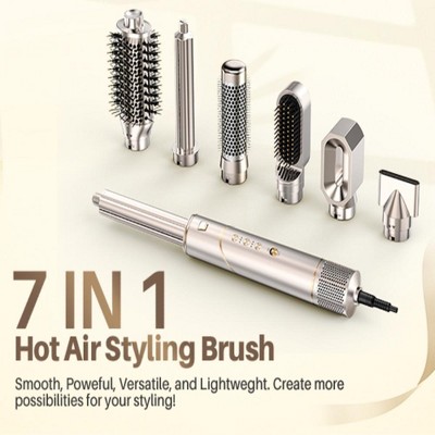 Hillhub Hair Dryer Brush, 7 in 1 Hair Styler High-Speed Flexible Rotating Negative Ionic Multi-Styler, Auto-Wrap Curling with No Heat Damage