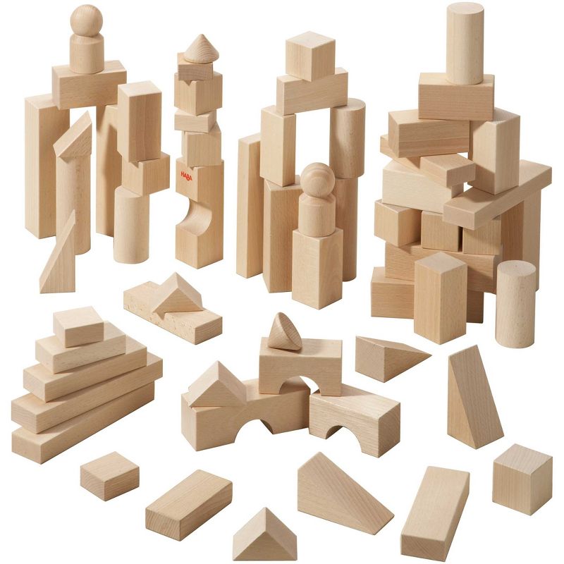 HABA Basic Building Blocks 60 Piece Large Starter Set (Made in Germany), 1 of 10