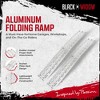 Black Widow Aluminum Folding Motorcycle Ramp Arched Plate, Dual Runner, Silver - 2 of 4