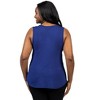 24seven Comfort Apparel V Neck Sleeveless Rounded Hemline Plus Size Top - 3 of 3