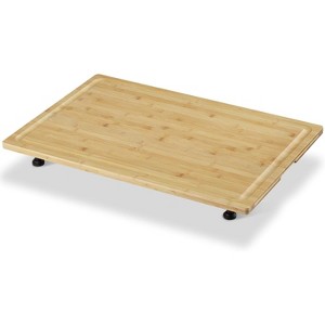 Bamboo Cutting Board and Stovetop Cover with 4 Removable Feet, 30x20 Extra Large Chopping Board with Juice Groove for Gas Electric Stove Burner RV - 1 of 4